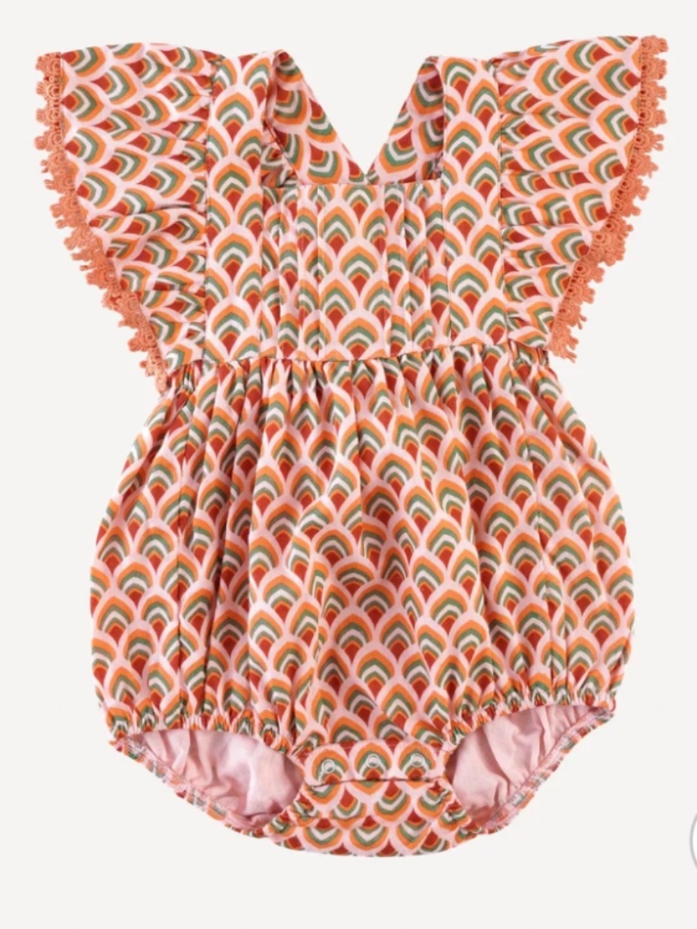 Cute ruffle sleeve bubble bodysuit